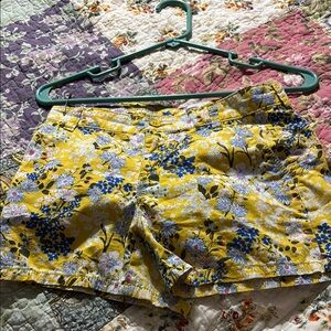 Old Navy Yellow and Blue Floral Shorts